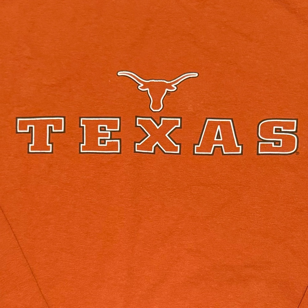 Texas Longhorns Burnt Orange Long Sleeve Tee with sleeve detail - Sz XL